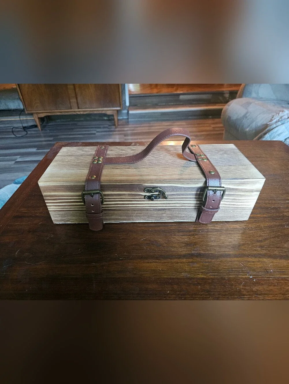 Real Rustic Wooden Gift Box For Wine, Bottles, Long Gifts